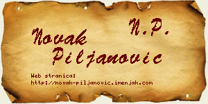 Novak Piljanović vizit kartica